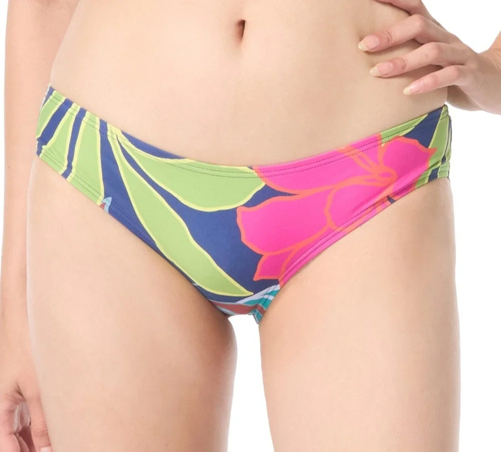 Vince Camuto Swim Bikini Bottoms M Medium NWT Multi Color Floral Ruched Back